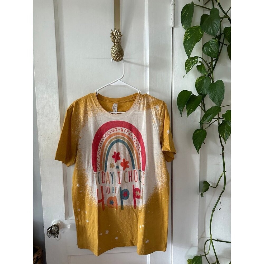 Bella + Canvas women’s size large happy shirt